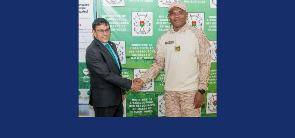 Ambassador Om Prakash Meena called on H.E. Commandant Ismaël SOMBIE, Minister of Agriculture and hydro-agricultural Development, Government of Burkina Faso on August 19, 2025